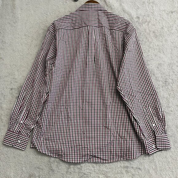 NEW Chaps Men's XL Button Down Dress Shirt Regular Fit Checkered - Picture 5 of 9